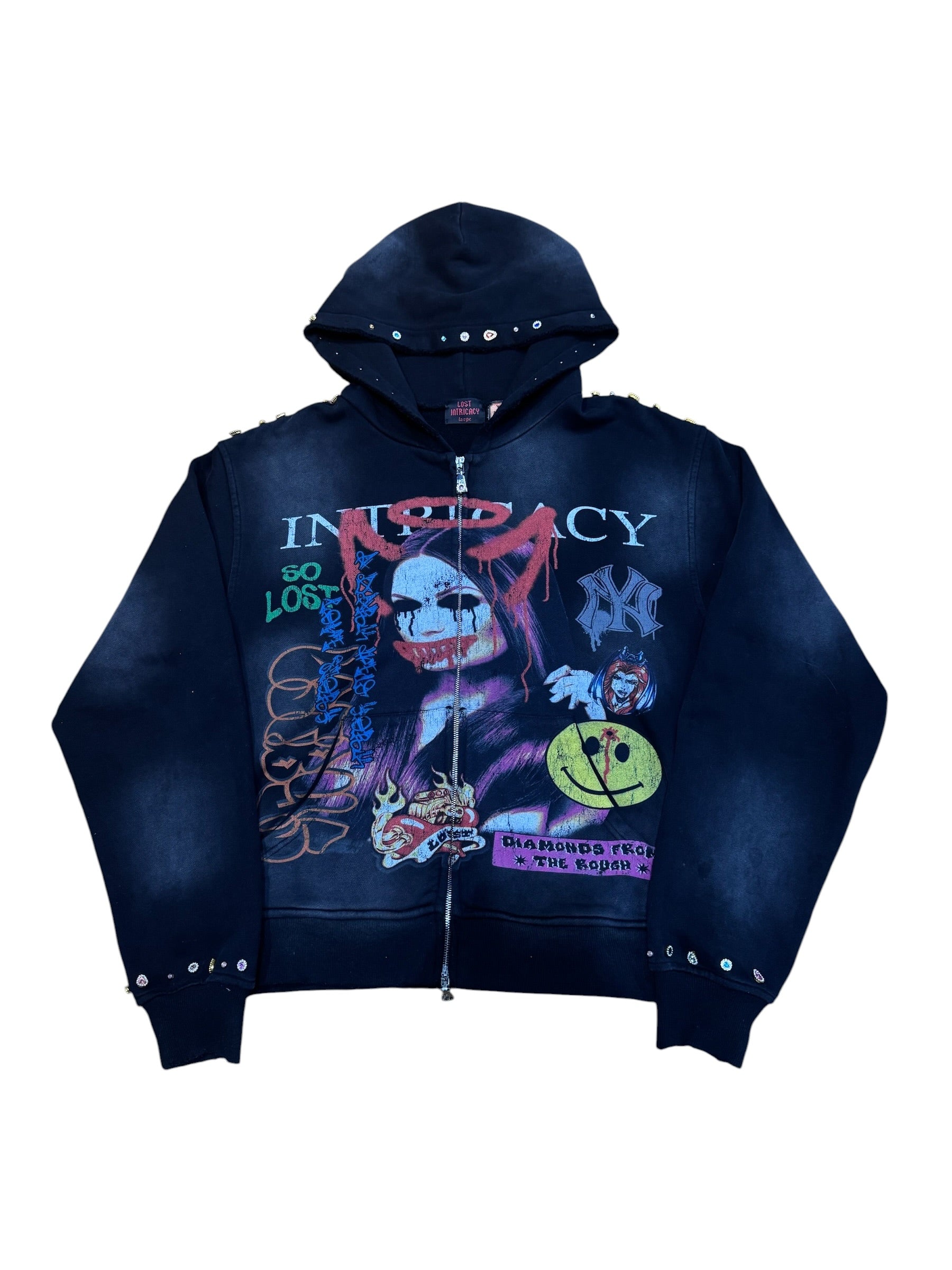 Lost Intricacy Front Mag Zip Black