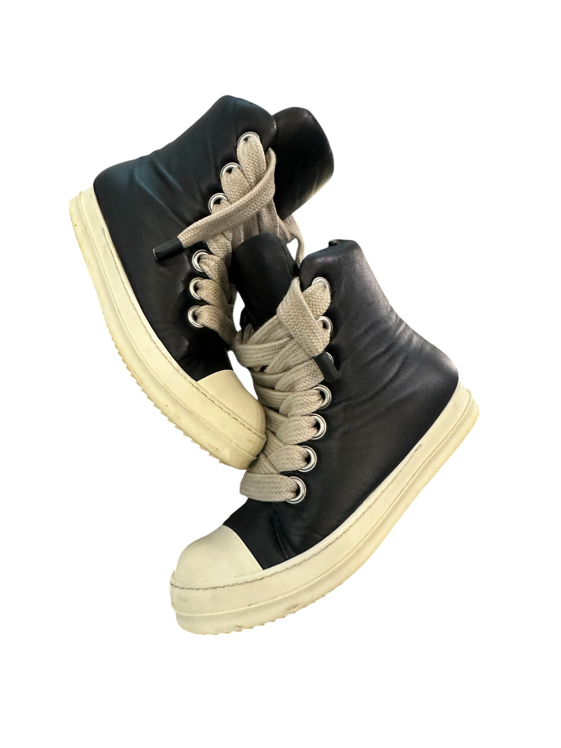 Rick Owens Jumbo Lace High Padded Black/Milk