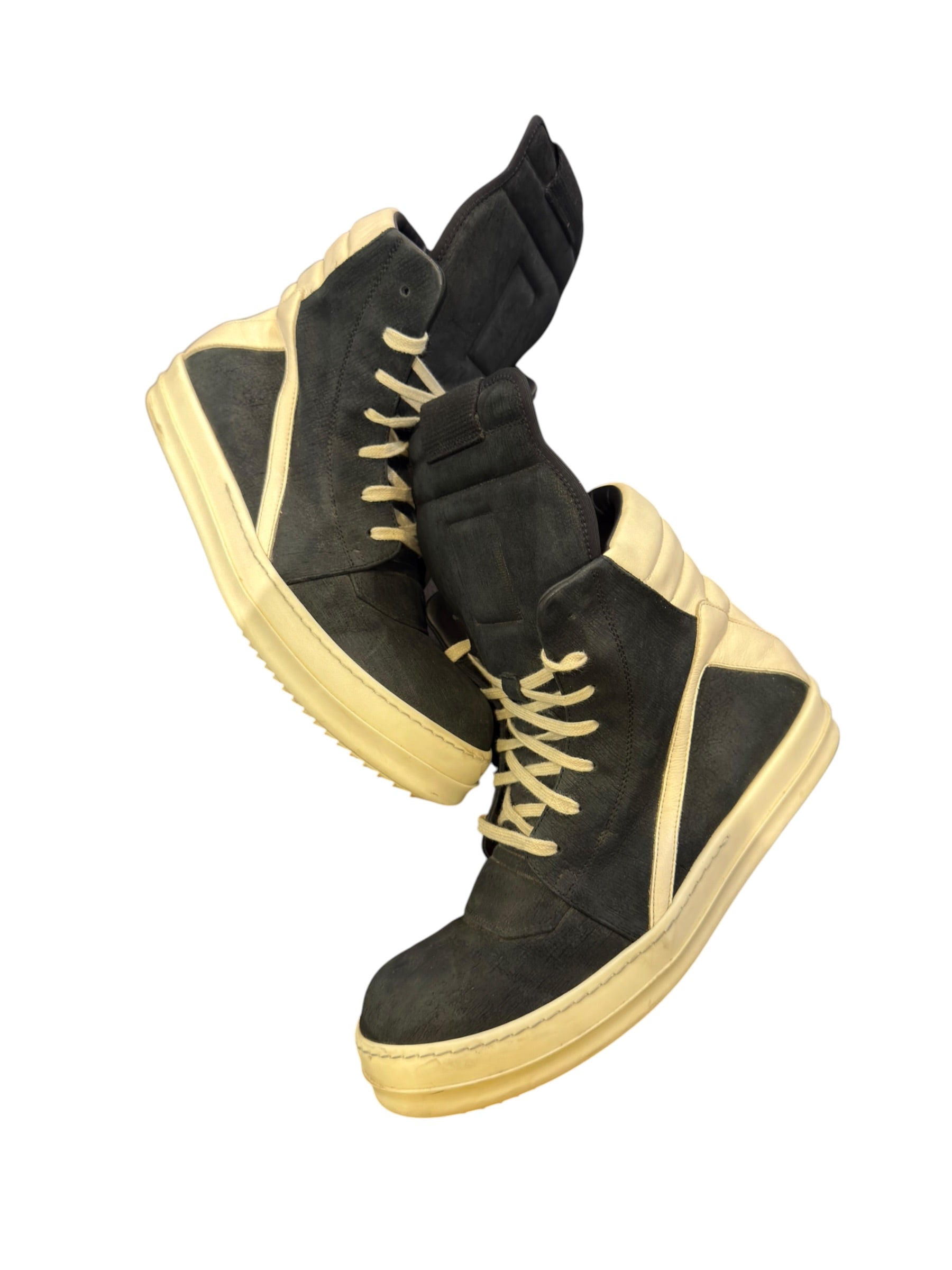 Rick Owen Geobasket Suede Leather Black (Sale)