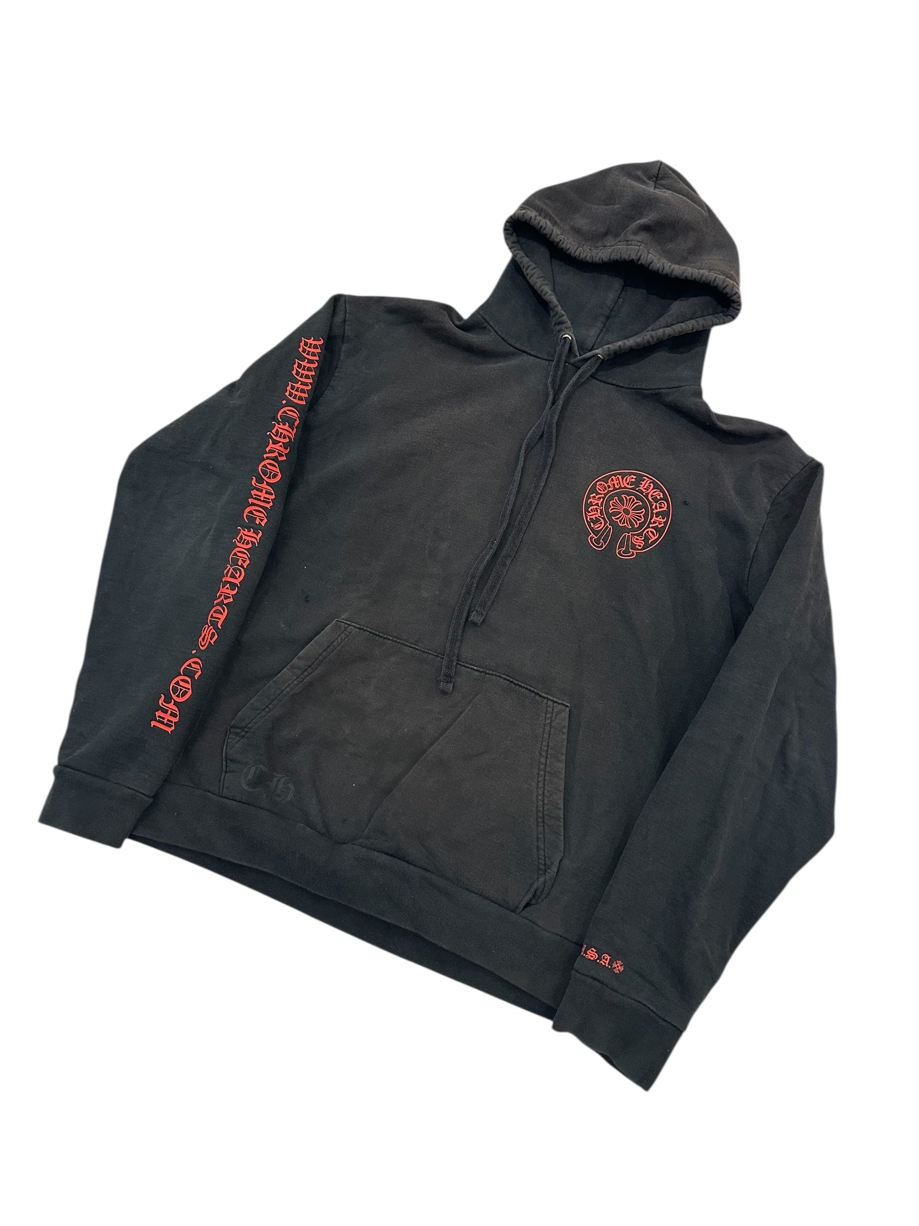 Chrome Hearts Red Online Exclusive Horseshoe Pullover