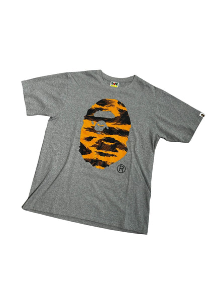 Bape Big Head Tiger Camo Tee Grey