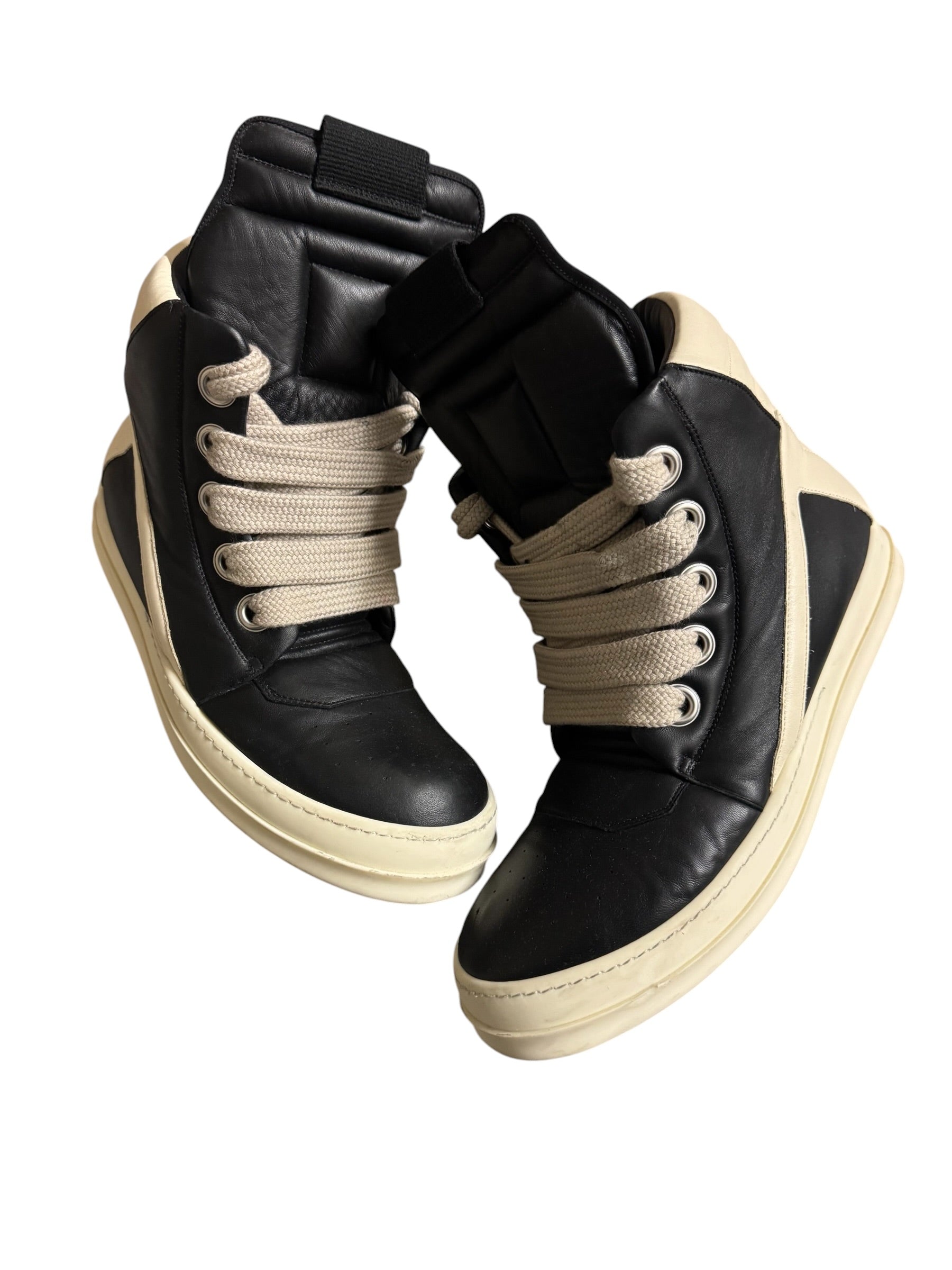 Rick Owens Jumbo Lace Geobaskets Black Milk