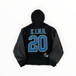 Supreme King Hooded Varsity Jacket Black