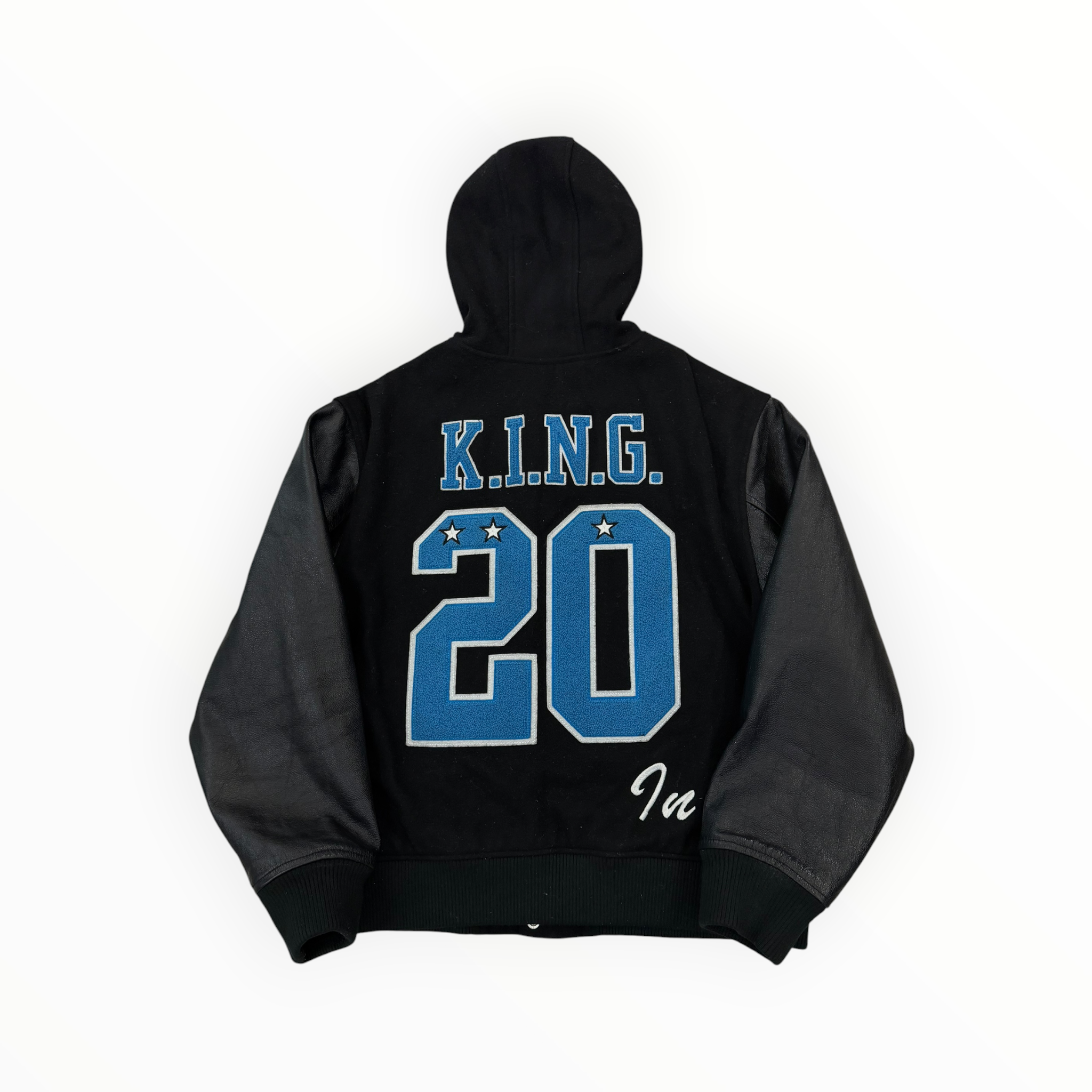Supreme King Hooded Varsity Jacket Black