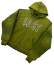 Lost Intricacy Green Rhinestone Zip Up