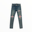 Amiri MX1 Ultrasuede Patch Denim Light Blue/Pink