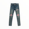Amiri MX1 Ultrasuede Patch Denim Light Blue/Pink
