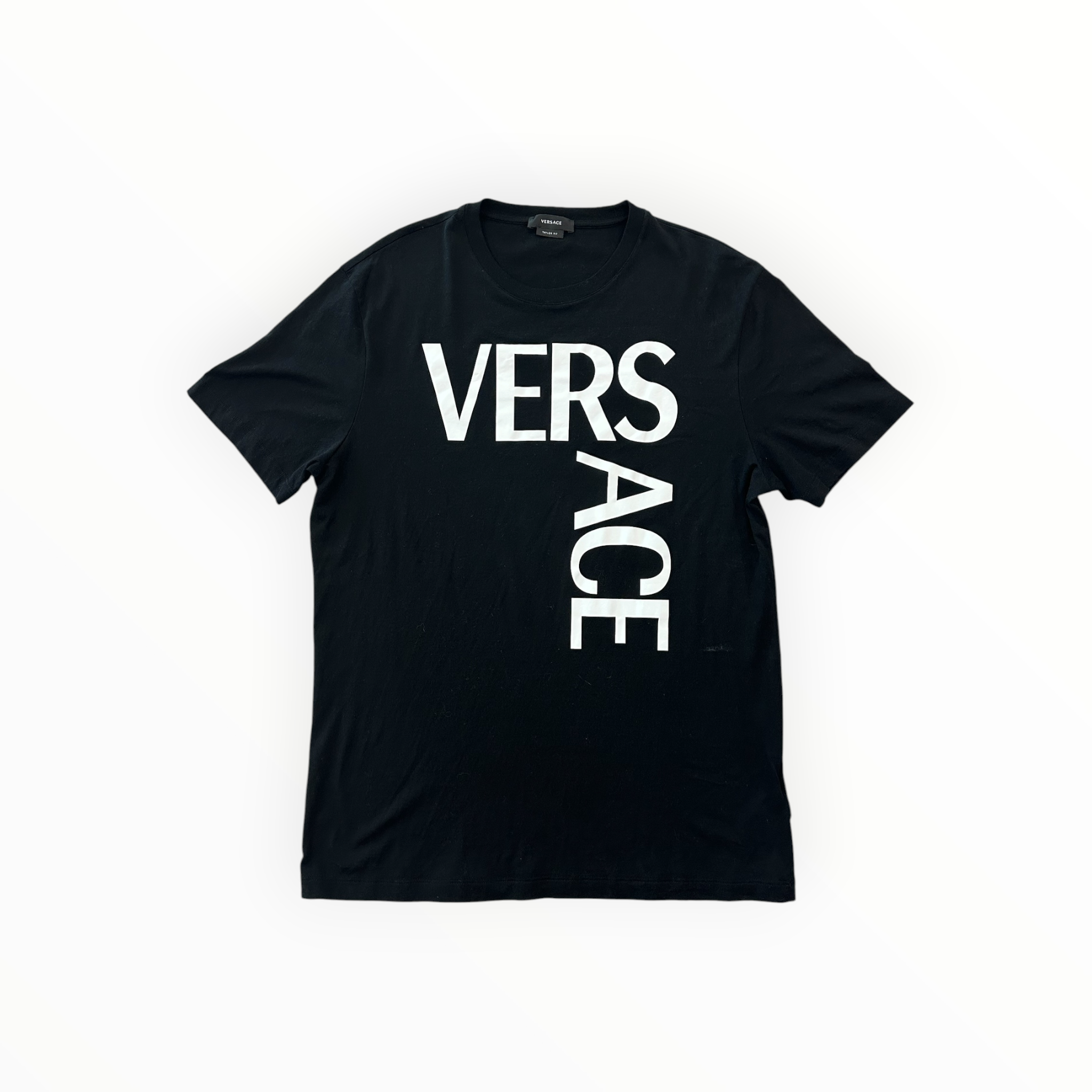 Versace Lettering Logo Tee Black