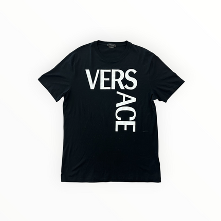 Versace Lettering Logo Tee Black