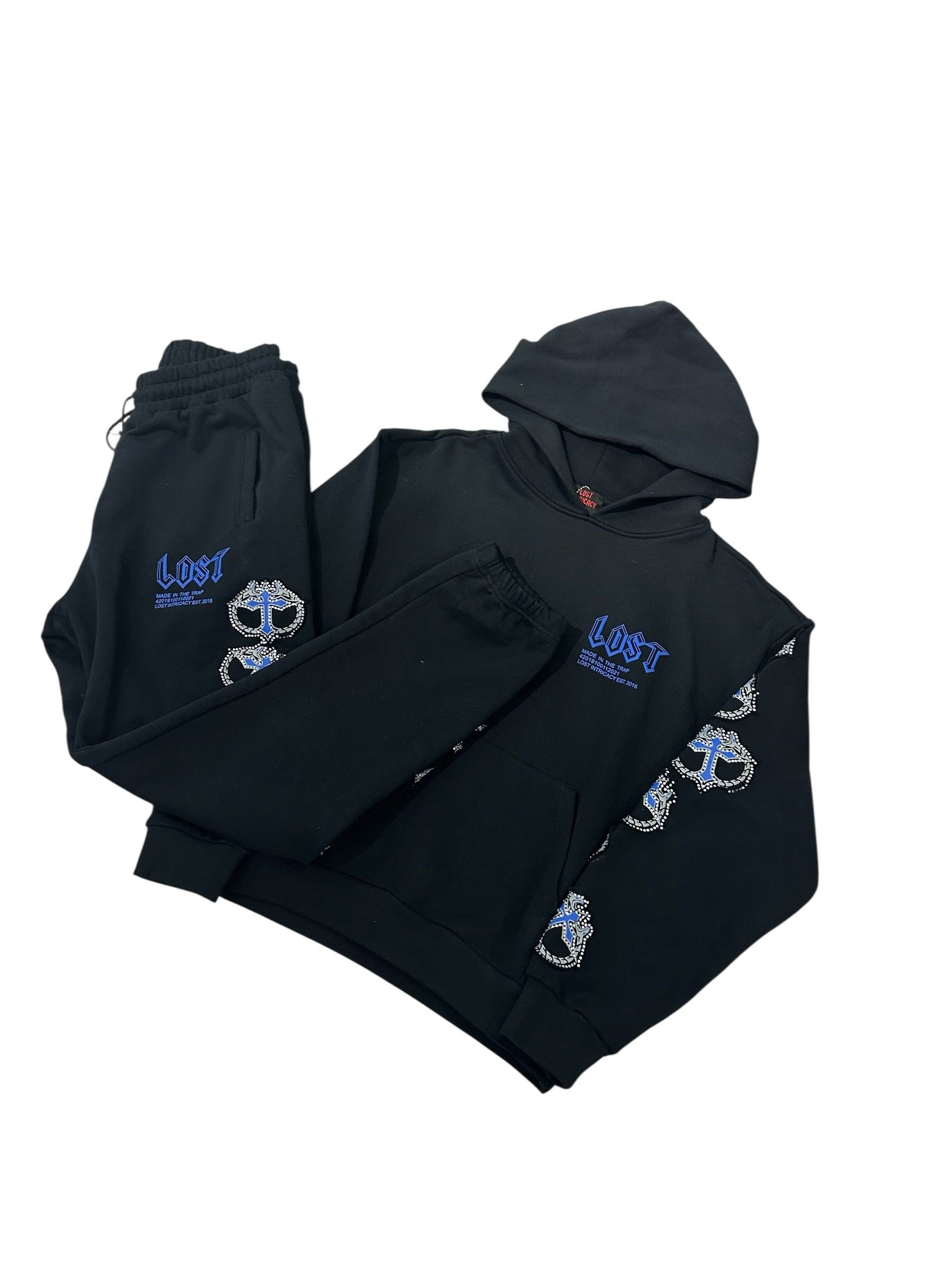 Lost Intricacy Black/Blue Sweatsuit