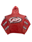 Prestige Flames Pullover Hoodie Red