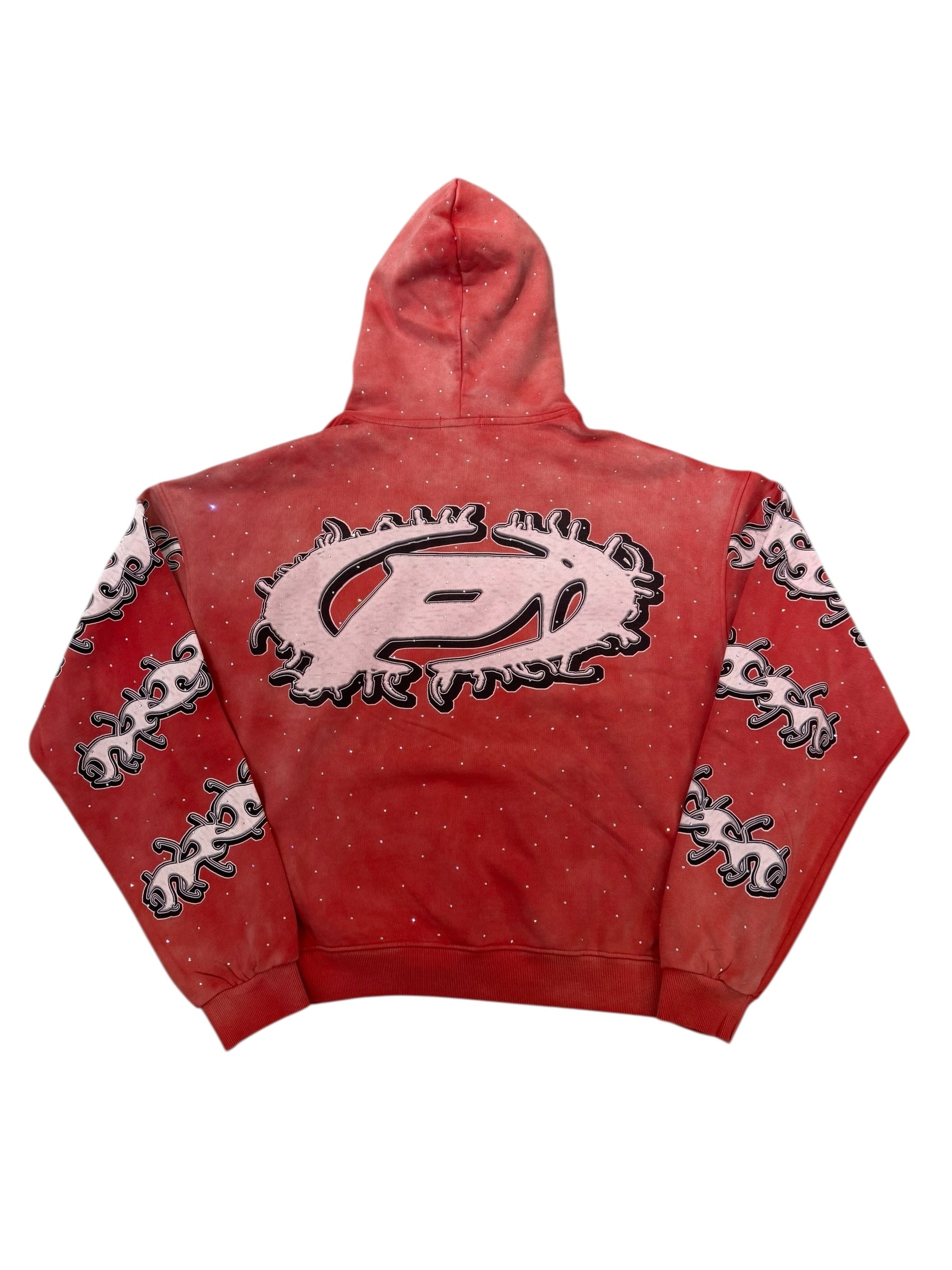 Prestige Flames Pullover Hoodie Red
