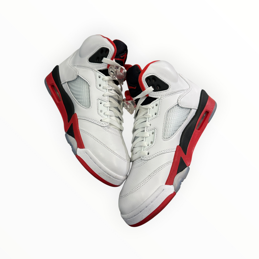 Jordan 5 Retro Fire Red Black Tongue (2025)