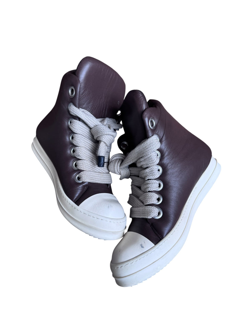 Rick Owens Jumbo Lace Padded Ramone High Brown