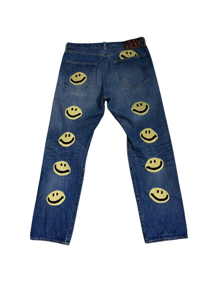 Kapital Smiley Face Embroidered Denim Jeans