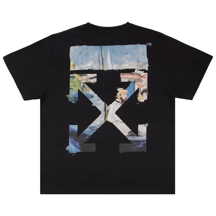 Off-White Colour Painting Diagonal Arrows Tee Black