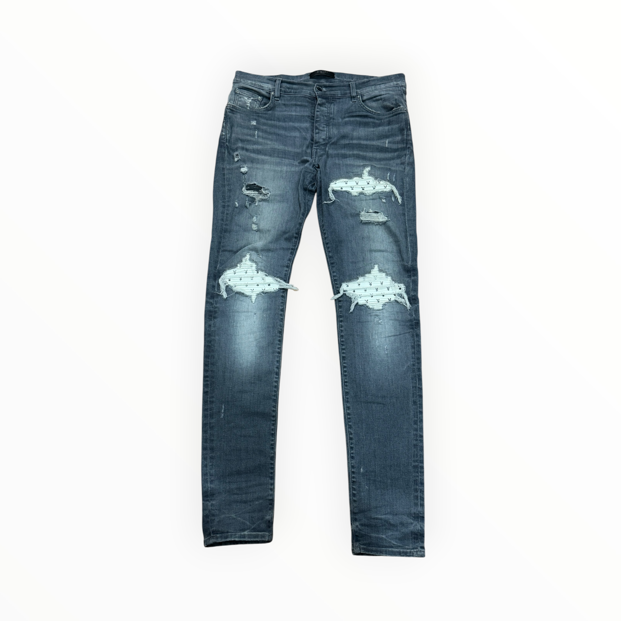 Amiri MX1 Playboy Grey/White Denim
