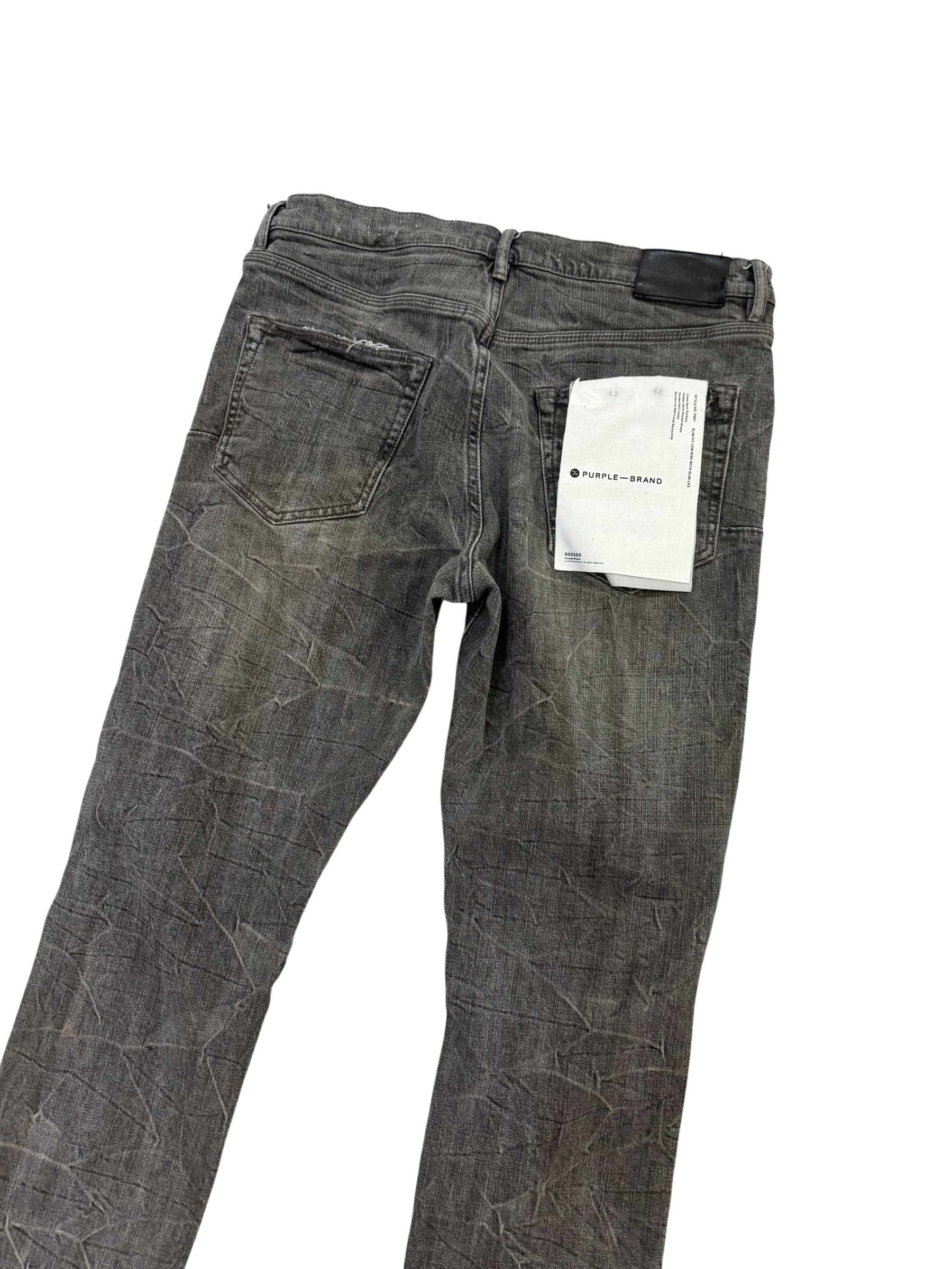 Purple Denim Grey Distressed