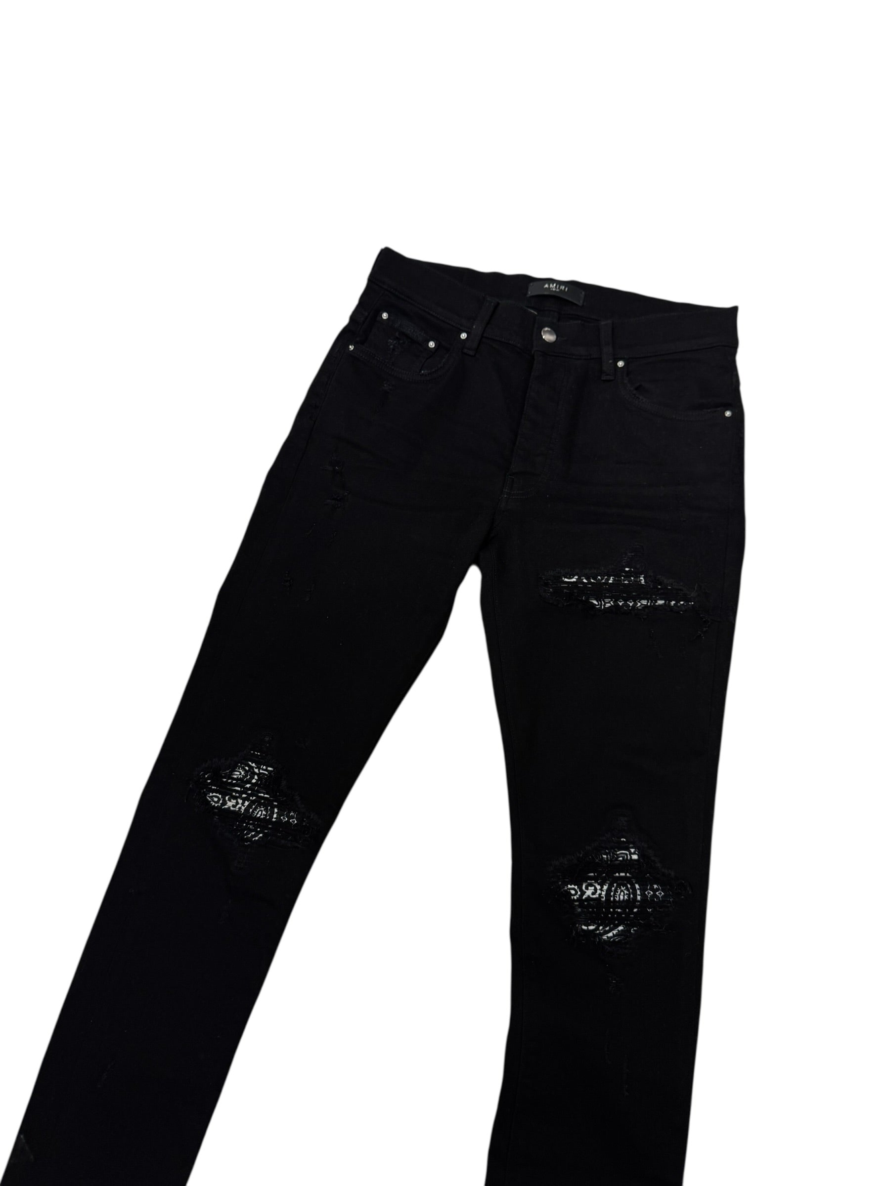 Amiri MX1 Paisley Black Denim