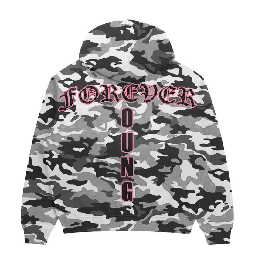 Daven Homme Forever Young Snow Camo Hoodie