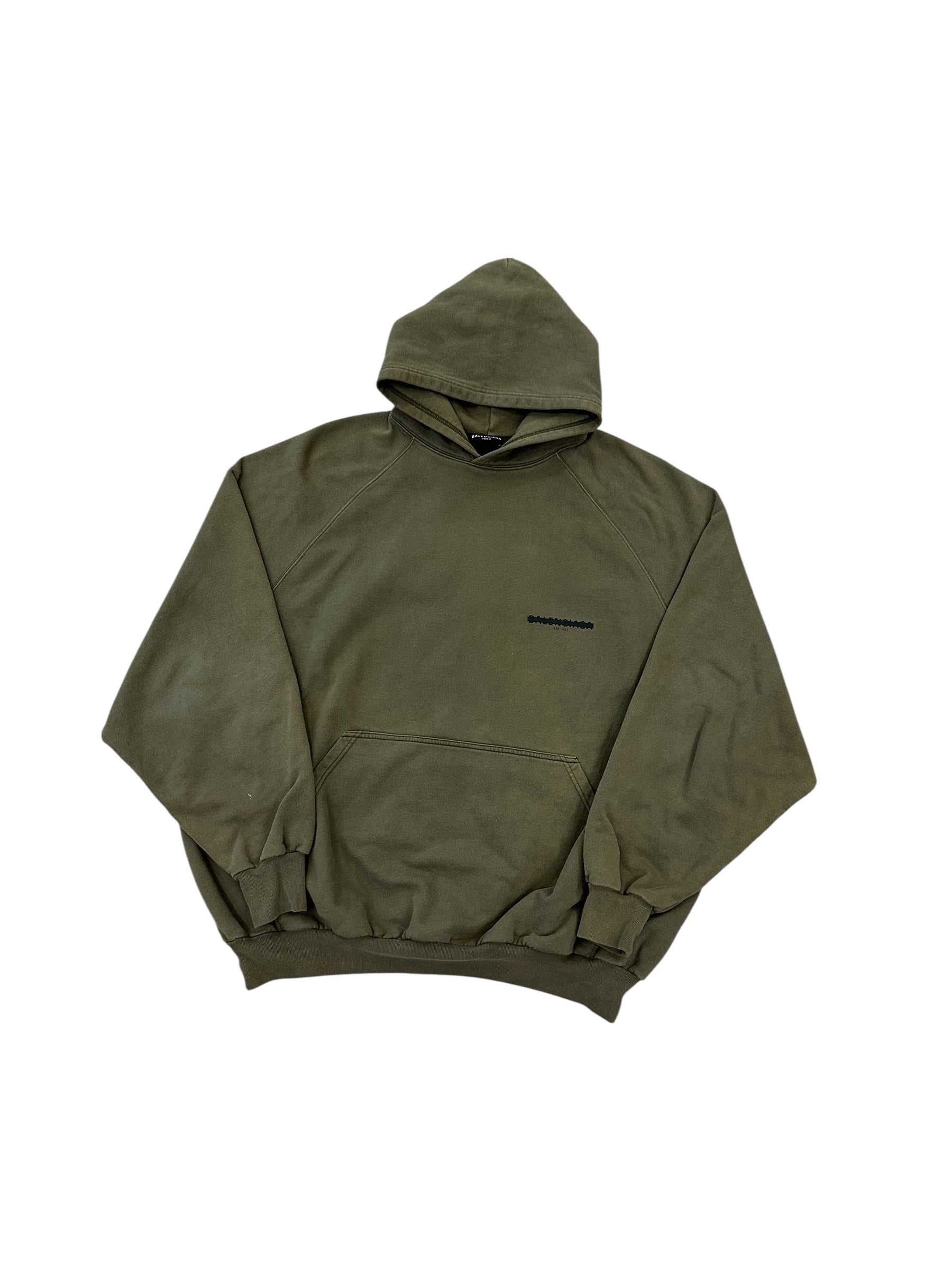 Balenciaga Tape Hoodie Olive