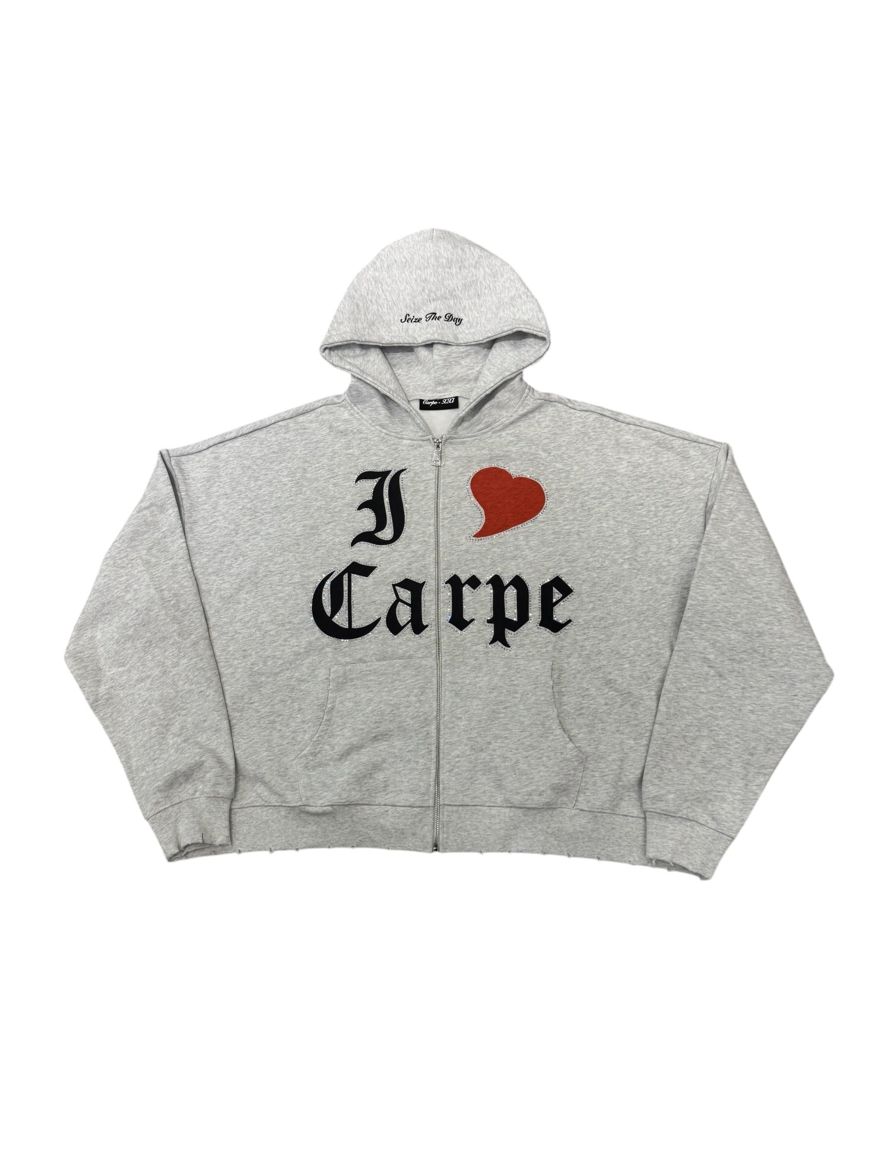 Carpe Diem ‘I Heart Carpe’ Zip Up Grey
