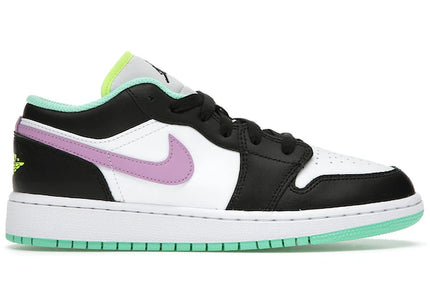 Jordan 1 Low Green Glow Violet Shock (GS)