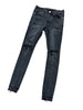 Purple Brand Distressed Knee Black Denim
