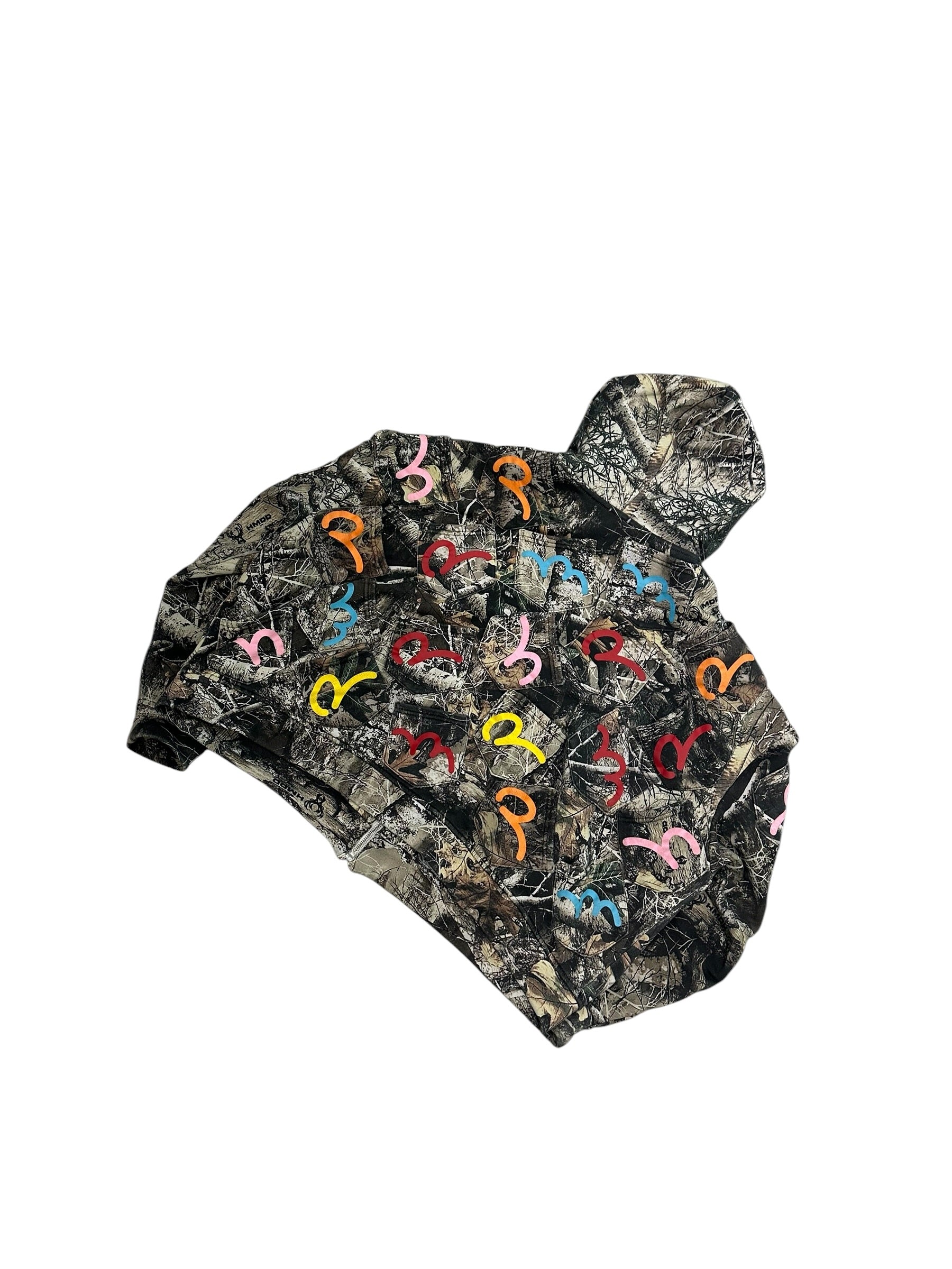 HMMD Multi Pocket Camo Zip Up Hoodie
