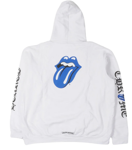 Chrome Hearts Rolling Stone Hoodie White/Blue