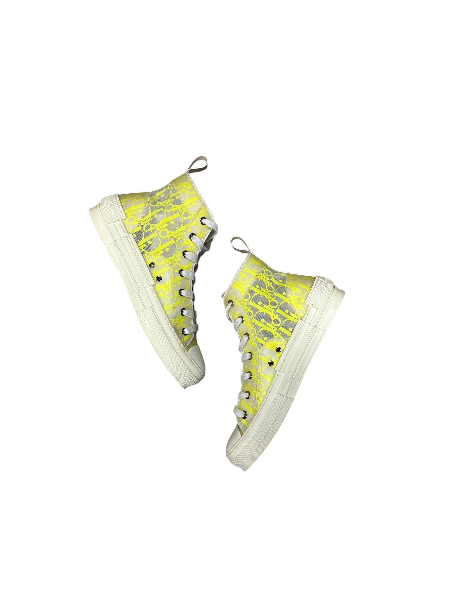 Dior B23 High Top White Yellow Oblique