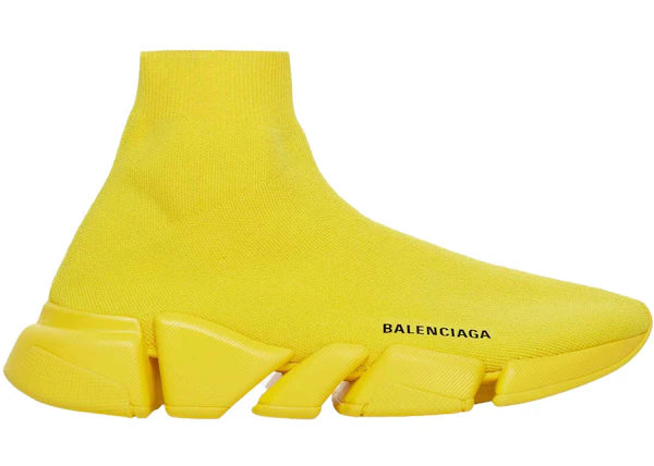 Balenciaga Speed 2.0 Monochrome Recycled Knit Yellow