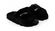 Balenciaga Furry Slide EMB Black