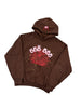 Sp5der Angel Number Hoodie Brown