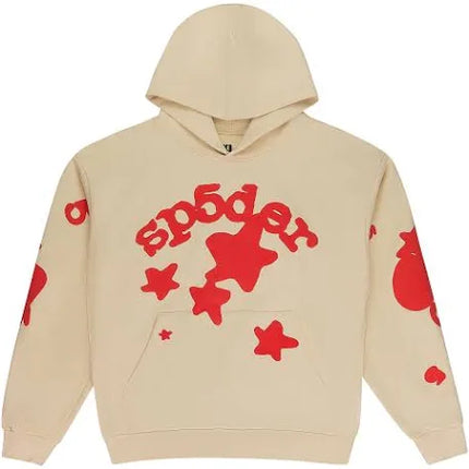 Sp5der Cream Beluga Hoodie