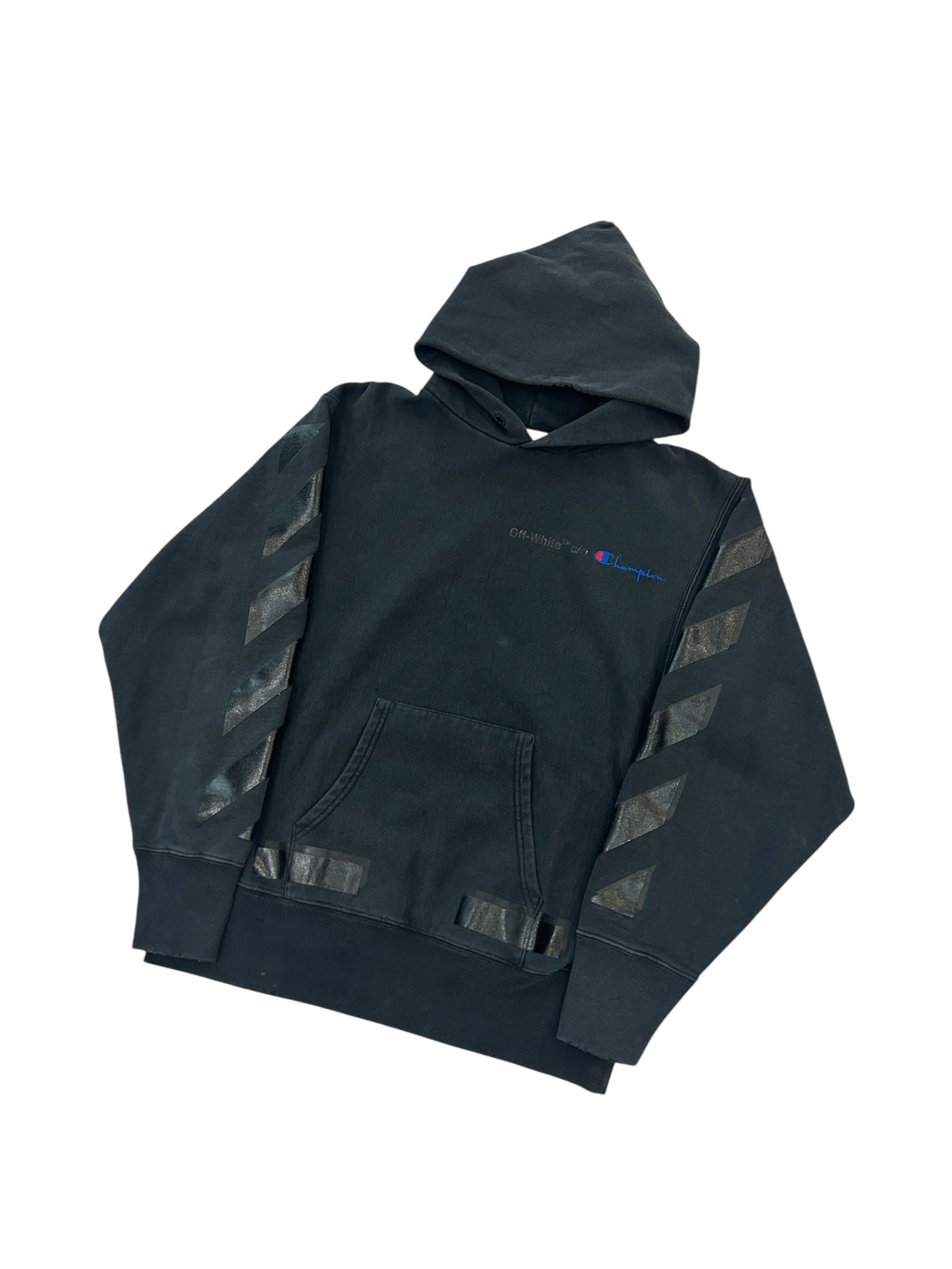 OFF-White x Champion Black Hoodie