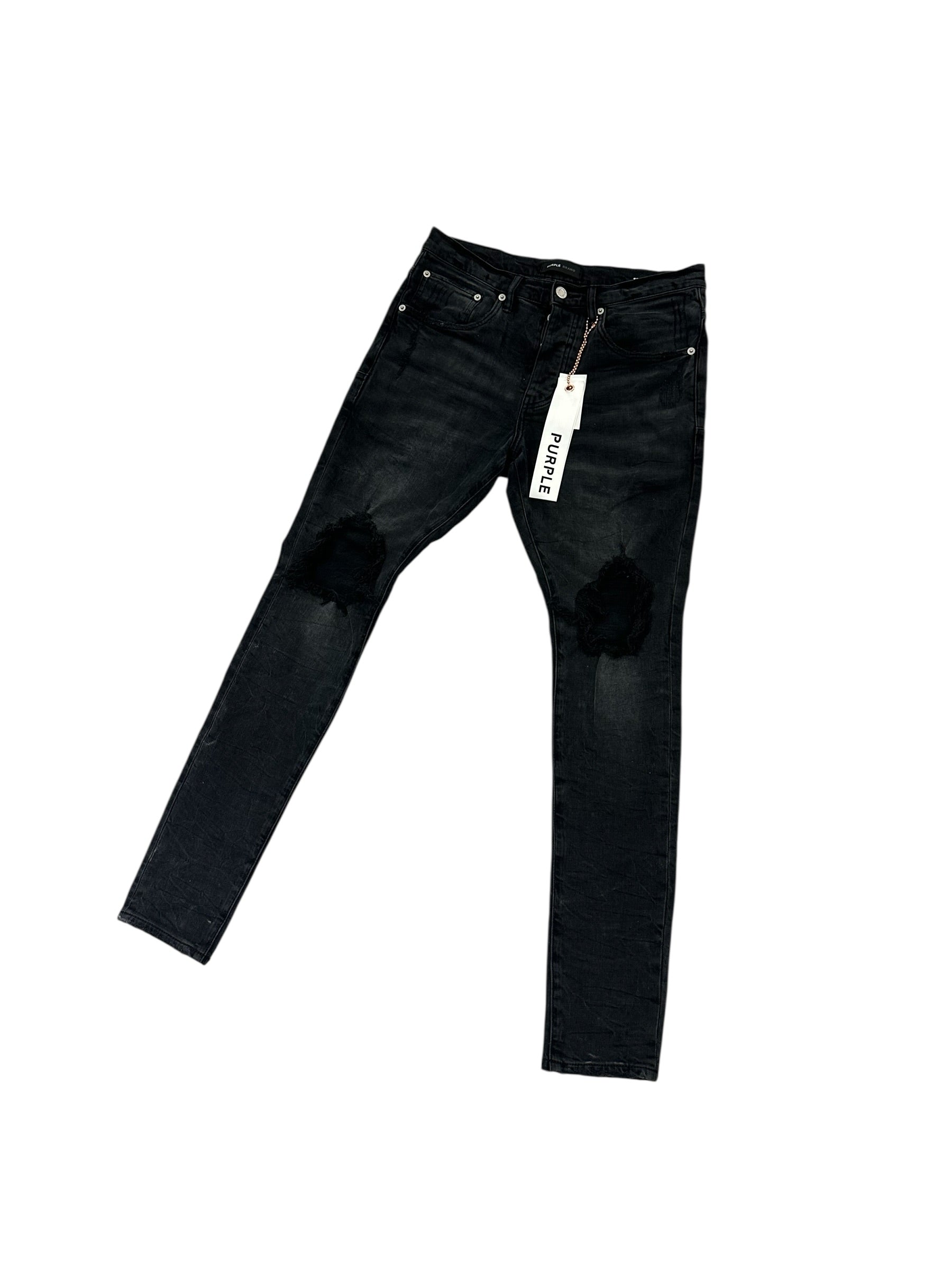 Purple Brand P002 Black Wash Slim Denim