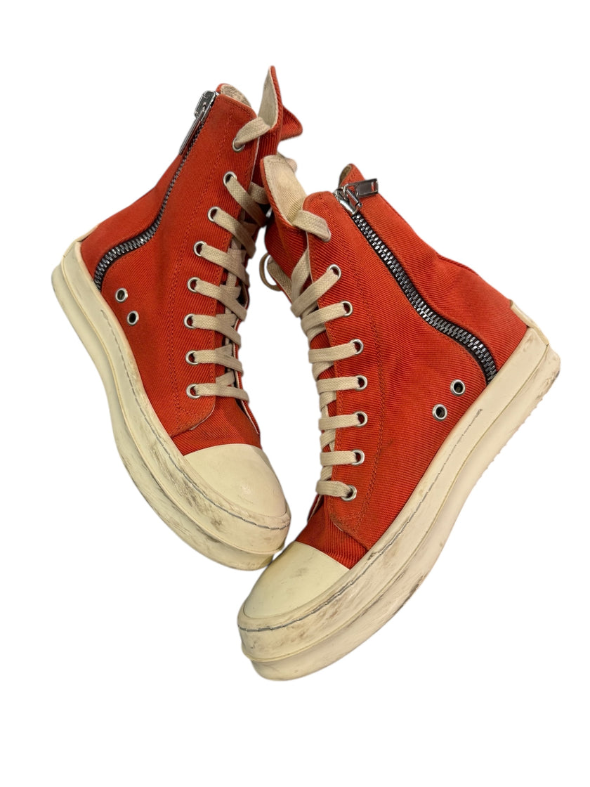 Rick Owens DrkShdw Ramone High Top (Orange/Milk)