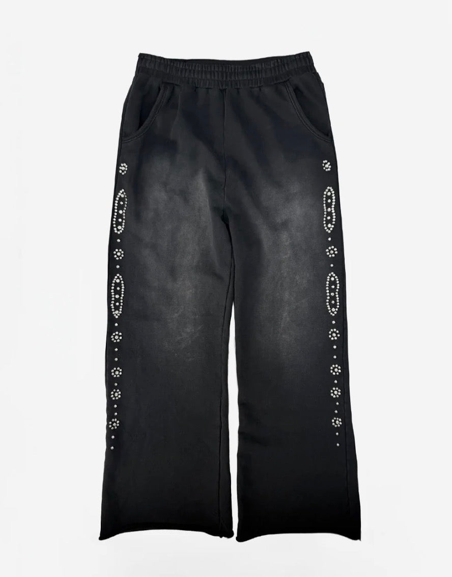 Greater Days Black Crystal Sweatpants