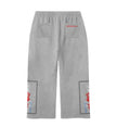 Daven Homme Uncharted DH Appliqué Embroidered Sweatpants Grey