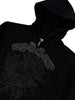 Sp5der OG Web Zip Up Black Rhinestone