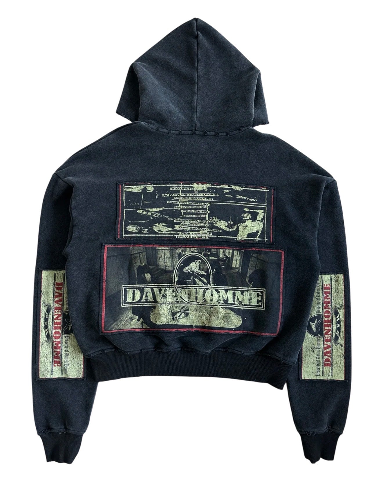Daven Homme Ramone Patch Hoodie Black