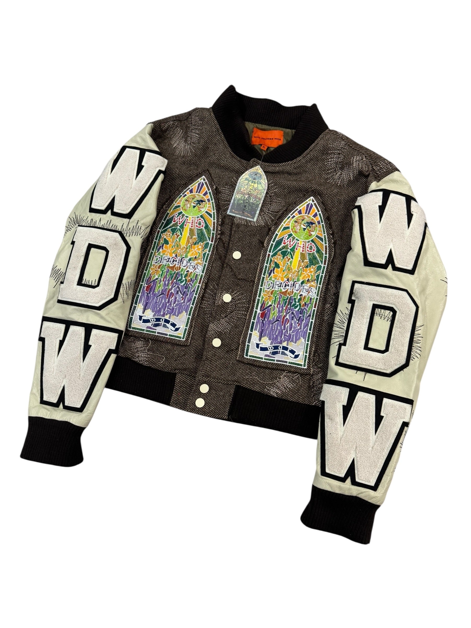 Who Decides War Namesake Varsity Jacket Chestnut