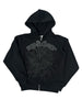 Sp5der OG Web Zip Up Black Rhinestone