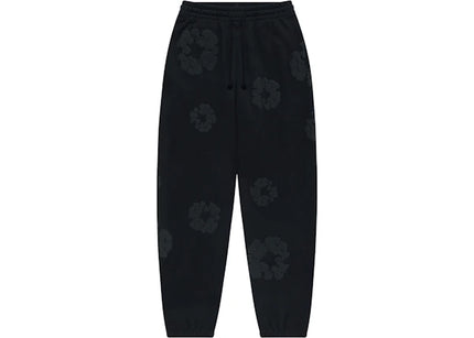 Denim Tears Cotton Wreath Sweatpants Black Monochrome