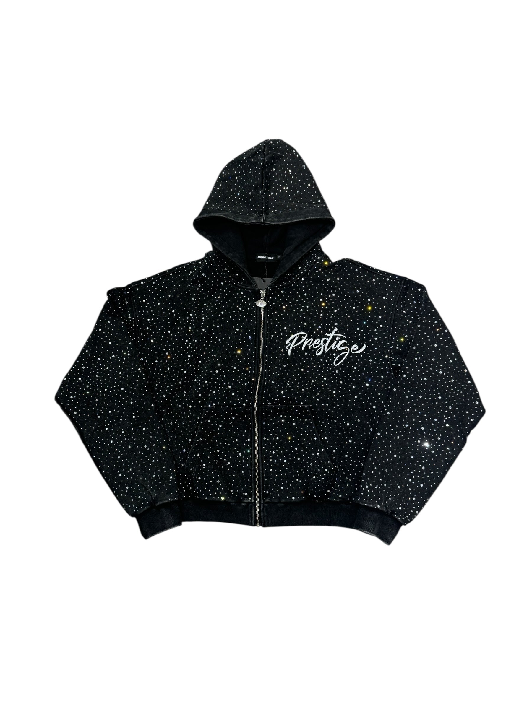Prestige Diamond Black Zip Up Hoodie