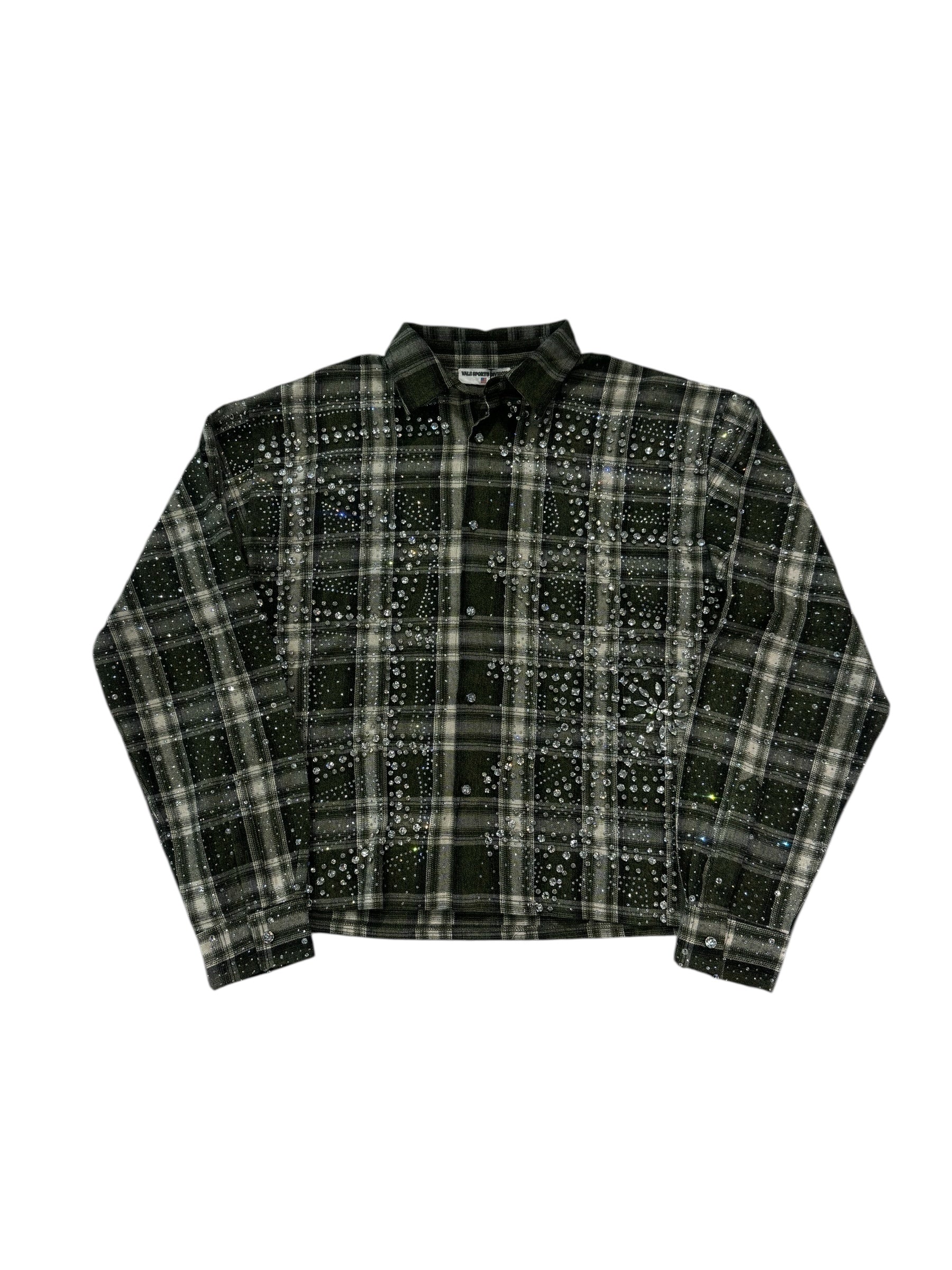 Vale Rhinestone Flannel Green