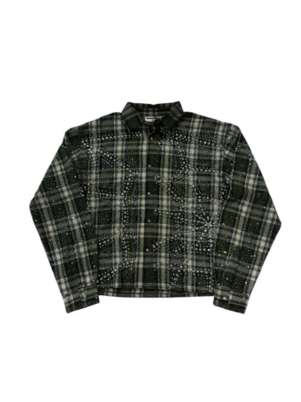 Vale Rhinestone Flannel Green