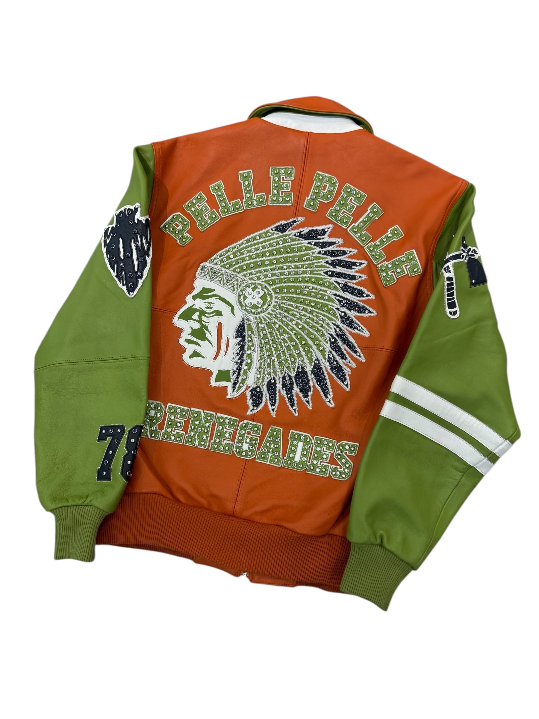 Pelle Pelle Green & Orange Renegade Jacket