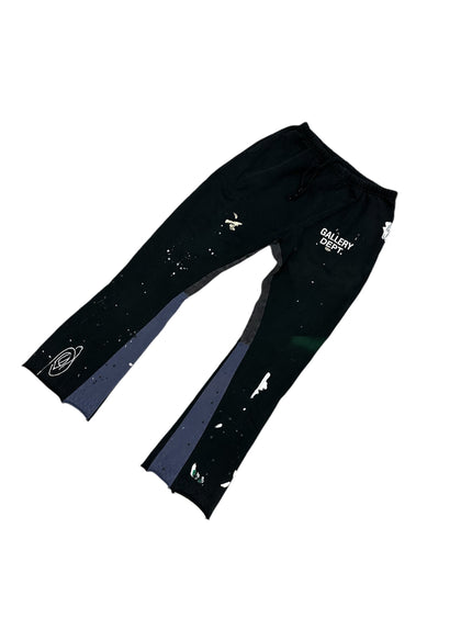 Gallery Dept. Paint Splatter Black Flared Sweatpants